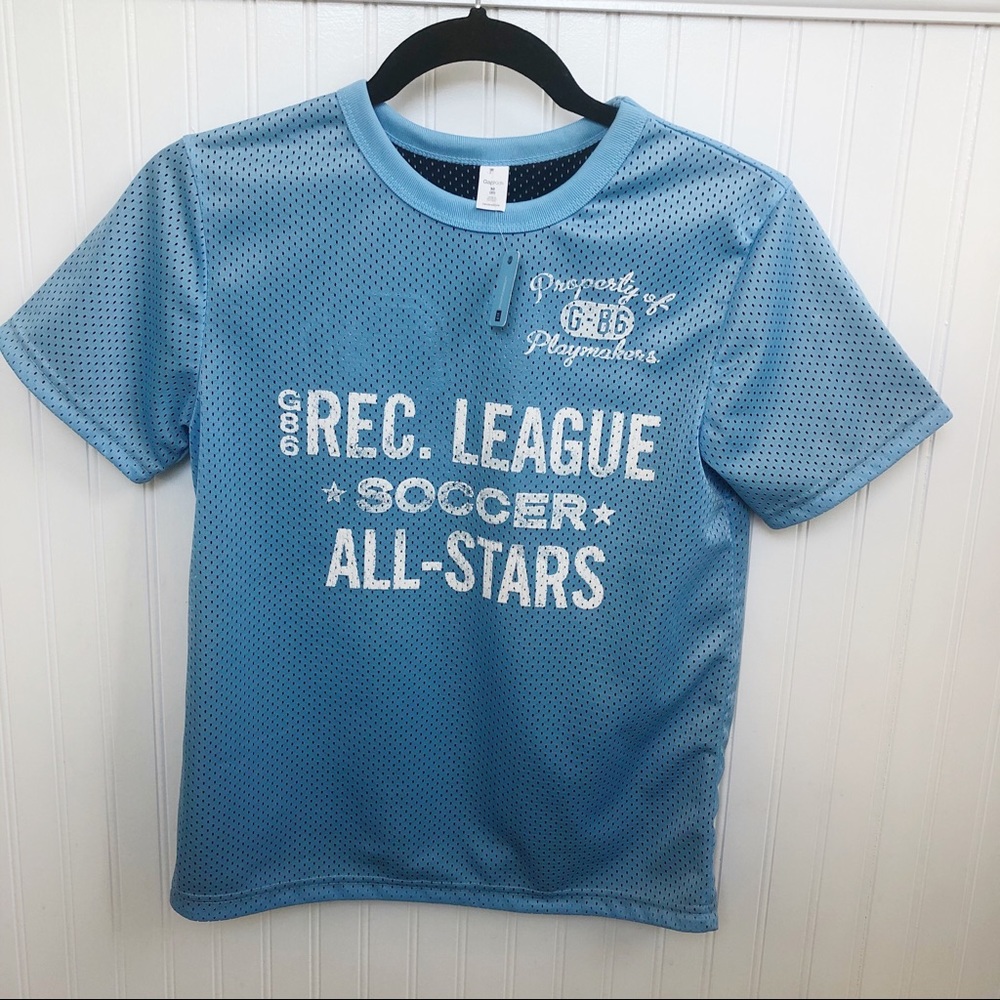 GAP Kids Blue & Black Reversible Soccer Jersey 8